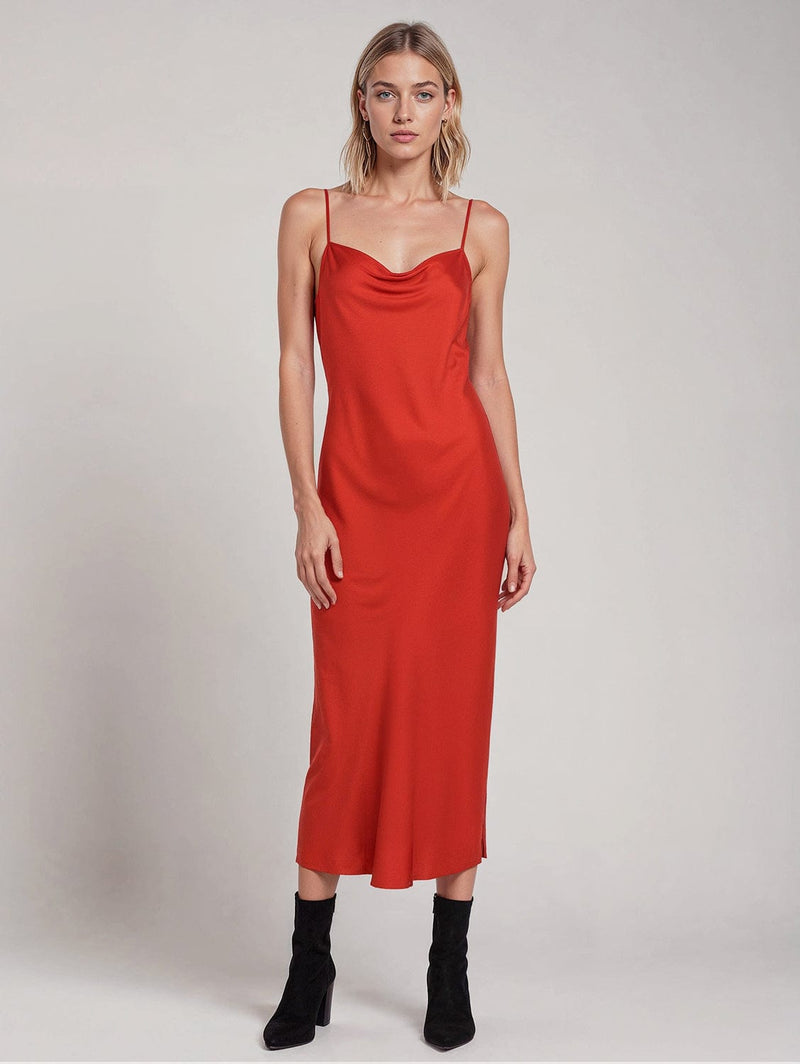 Cowl Neck Satin TENCEL™ Midi Dress Cowl Neck Satin TENCEL™ Midi Dress