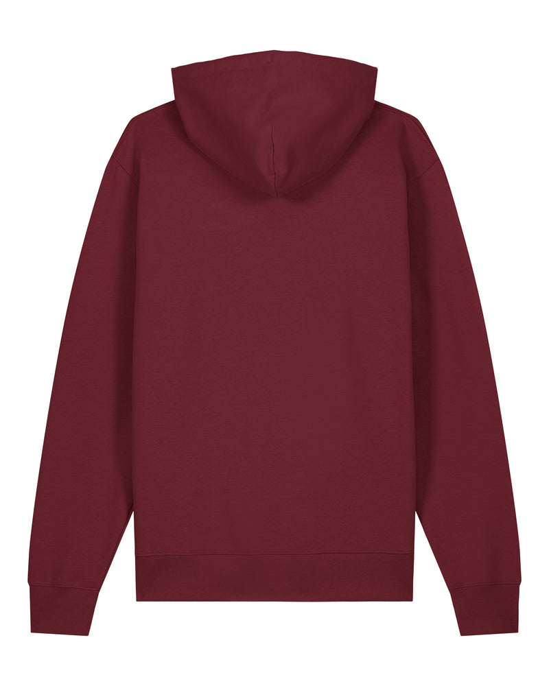 hewn. Womens Organic Cotton Relaxed-fit Hoodie in Berry Red