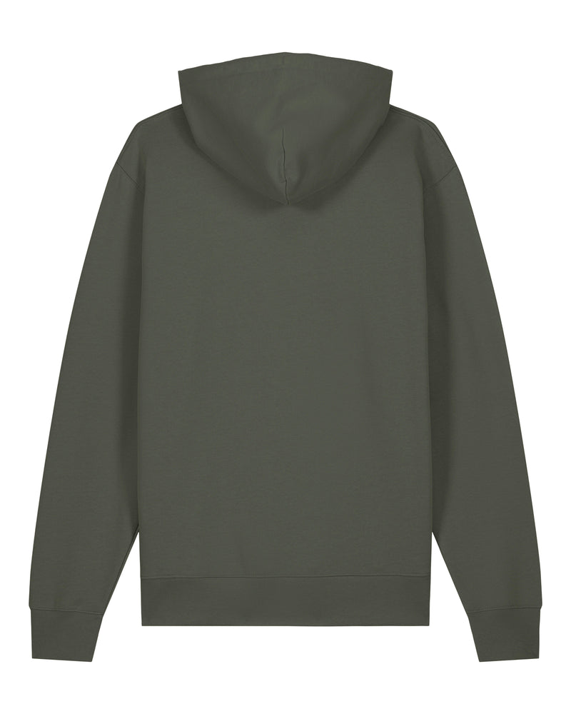 hewn. Womens Organic Cotton Relaxed-fit Hoodie in Pine Green Khaki