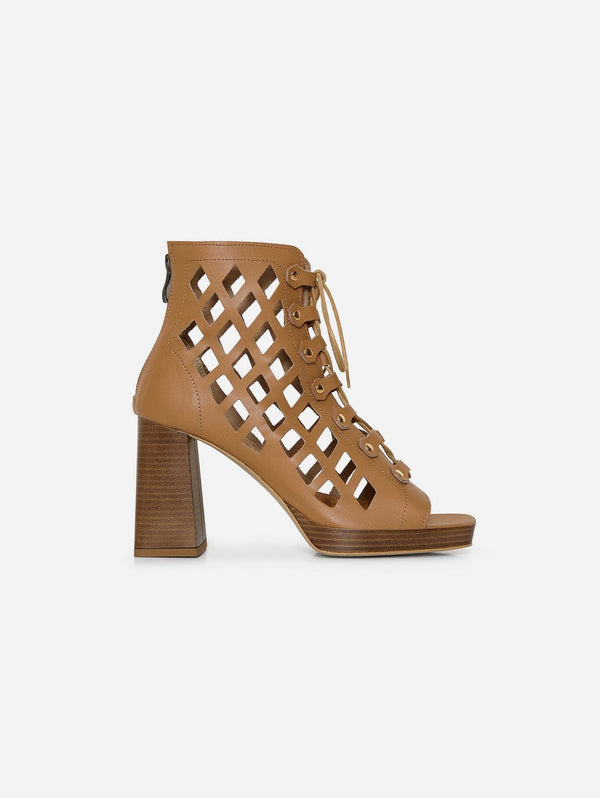 AGAZI Dance Your Way Vegan Mushroom Leather Block Heels | Toffi