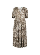 Immaculate Vegan - Lavinia LENZING™ ECOVERO™ Printed Midi Dress | Taupe Leopard