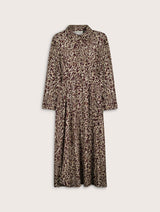 Immaculate Vegan - Leanne Printed Midi Dress | Plum Leopard