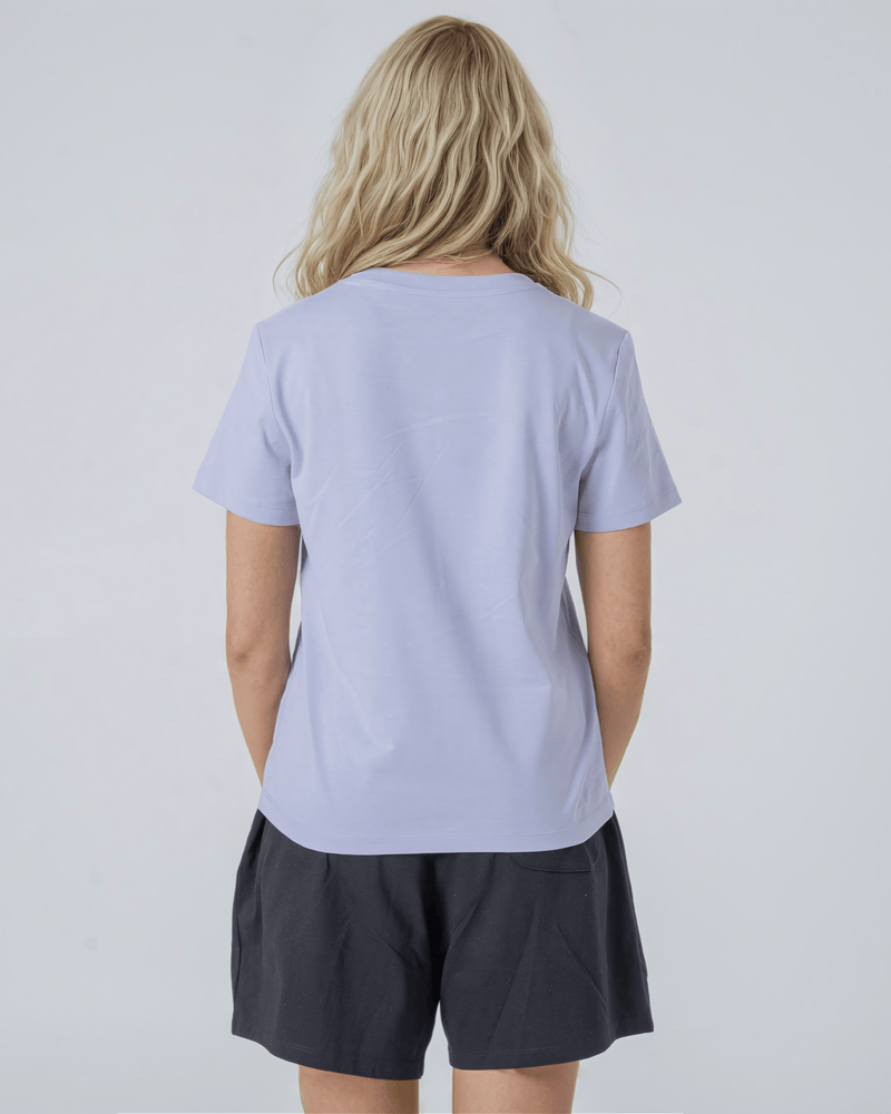 hewn. Womens Classic-fit Organic Cotton T-shirt in Lavender