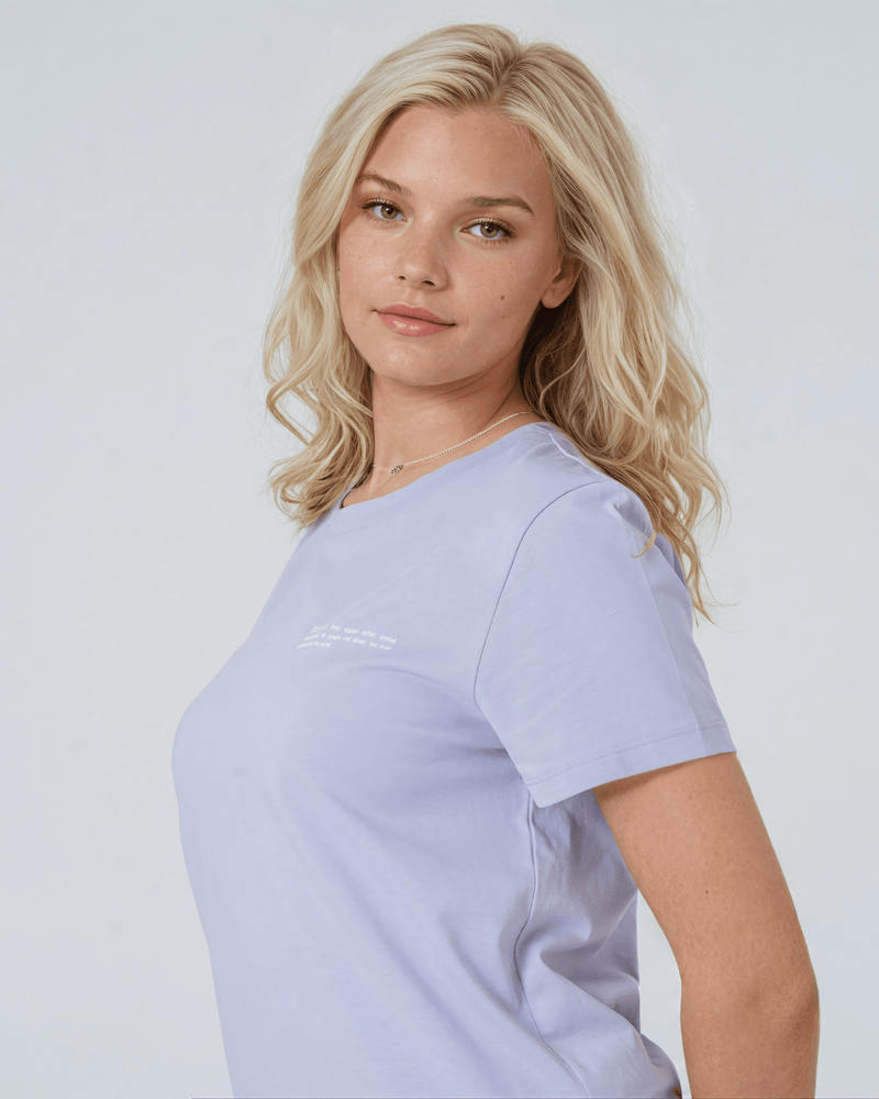 hewn. Womens Classic-fit Organic Cotton T-shirt in Lavender