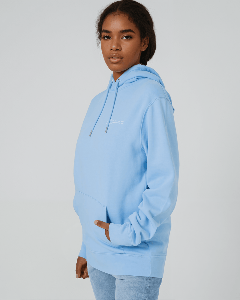 hewn. Womens Organic Cotton Relaxed-fit Hoodie in Sky Blue