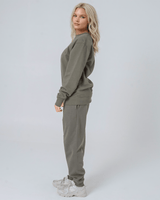 Immaculate Vegan - hewn. Womens Organic Cotton Relaxed-fit Sweatshirt in Pine Green Khaki
