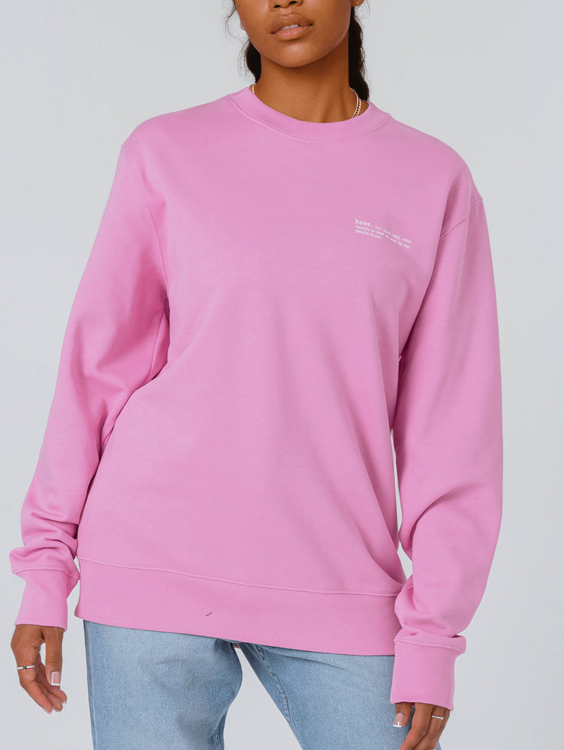 Women's Organic Cotton Relaxed Fit Sweatshirt | Azalea Pink
