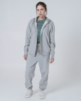 Immaculate Vegan - hewn. Womens Organic Cotton Relaxed-fit Zip Hoodie in Rock Grey Marl