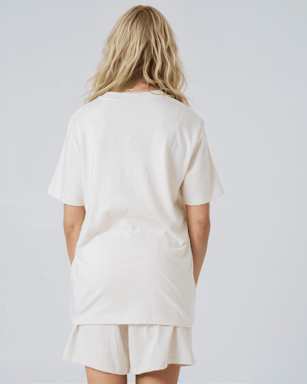 hewn. Womens Organic Cotton Relaxed-Fit T-shirt in Natural Cotton