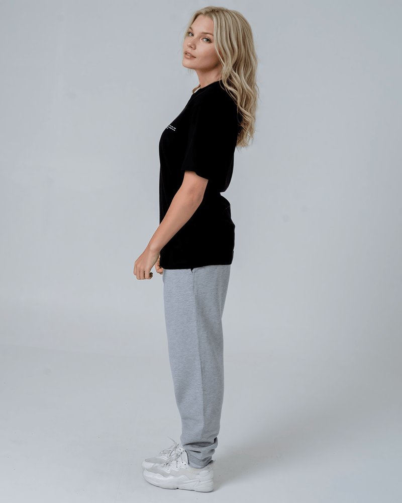 hewn. Womens Organic Cotton Relaxed-Fit T-shirt in Jet Black