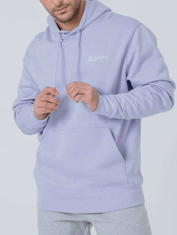 hewn. Mens Organic Cotton Relaxed-fit Hoodie in Lavender