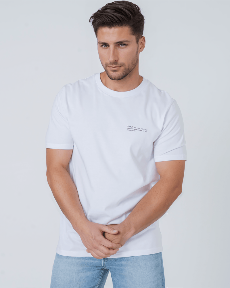 hewn. Mens Classic-fit Organic Cotton T-shirt in Snow White