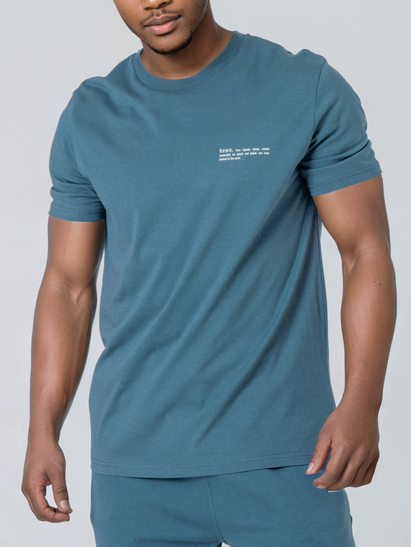 Men's Organic Cotton Classic Fit T-Shirt | Ocean Blue
