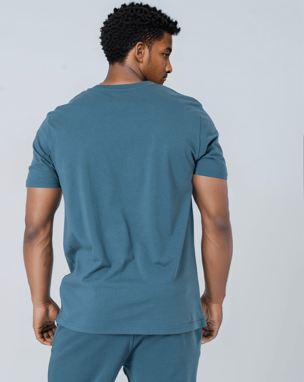 hewn. Mens Classic-fit Organic Cotton T-shirt in Ocean Blue