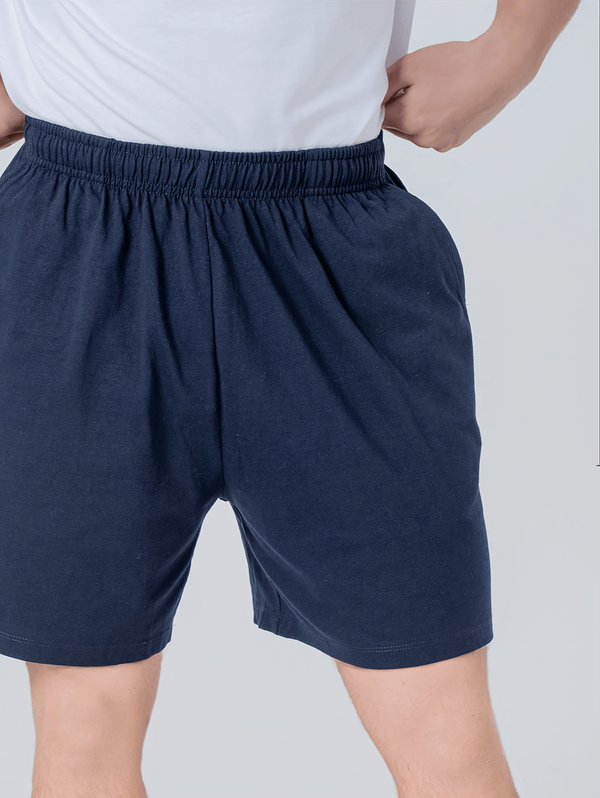 hewn. Mens Organic Cotton Lightweight Shorts in Midnight Navy