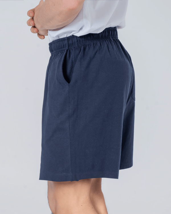 hewn. Mens Organic Cotton Lightweight Shorts in Midnight Navy