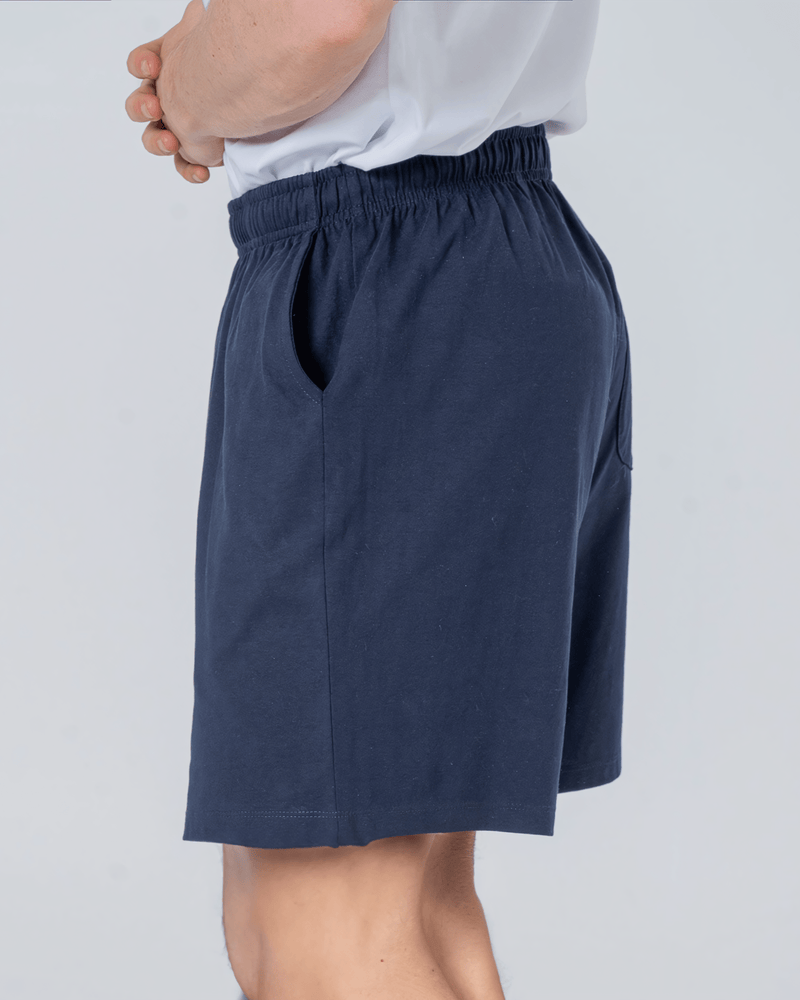 hewn. Mens Organic Cotton Lightweight Shorts in Midnight Navy