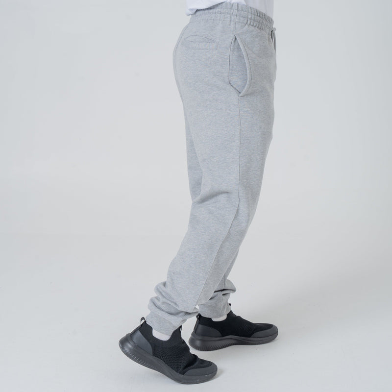 hewn. Mens Organic Cotton Relaxed-fit Joggers in Rock Grey Marl