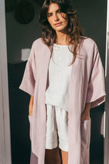 Immaculate Vegan - AmourLinen Midnight Linen Bathrobe | Multiple Colours