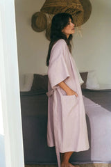 Immaculate Vegan - AmourLinen Midnight Linen Bathrobe | Multiple Colours