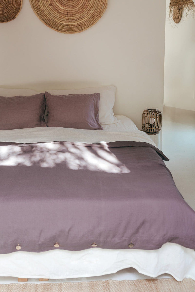 AmourLinen Linen Bedding Set | Dusty Lavender