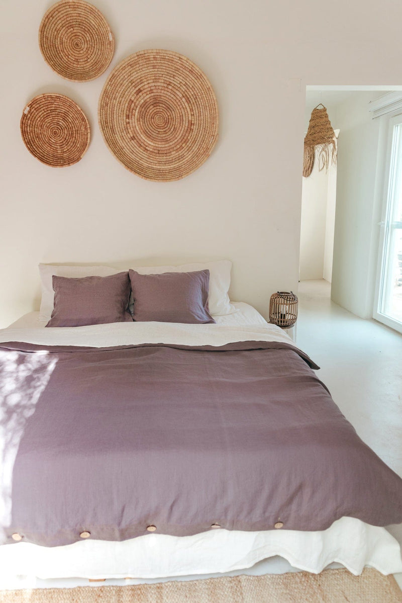 AmourLinen Linen Bedding Set | Dusty Lavender