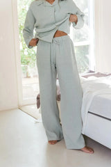 Immaculate Vegan - AmourLinen Snooze Long Sleeve Pyjama Set | Multiple Colours