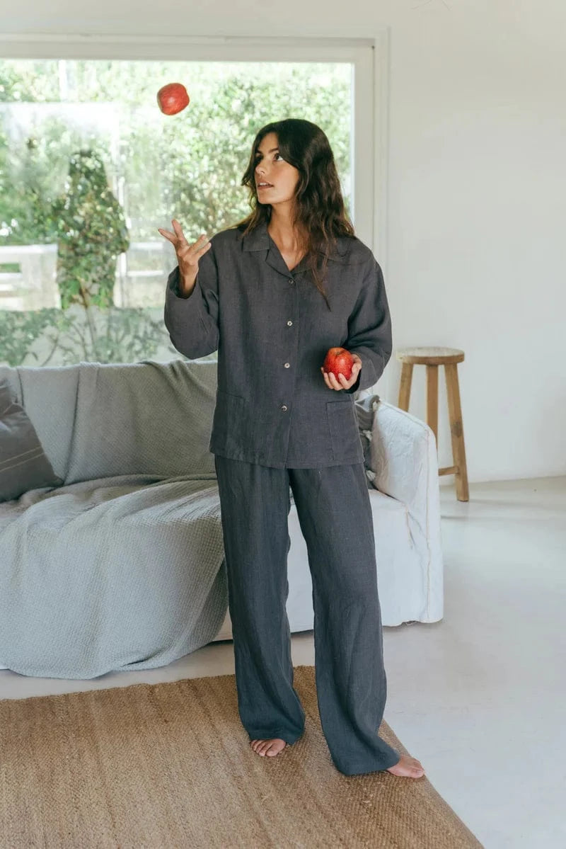 AmourLinen Snooze Long Sleeve Pyjama Set | Multiple Colours