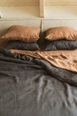 Immaculate Vegan - AmourLinen Linen Bedding Set | Charcoal