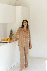 Immaculate Vegan - AmourLinen Nightly Long Sleeve Pyjama Set | Multiple Colours