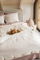 Immaculate Vegan - AmourLinen Linen Bedding Set | White