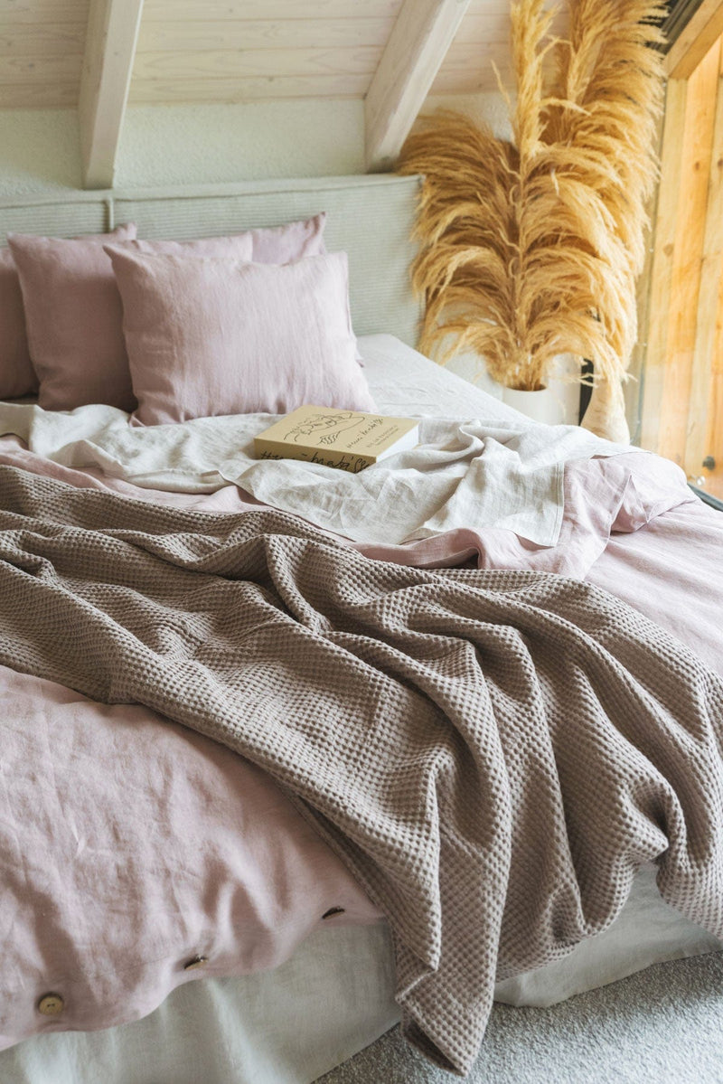 AmourLinen Linen Bedding Set | Dusty Rose