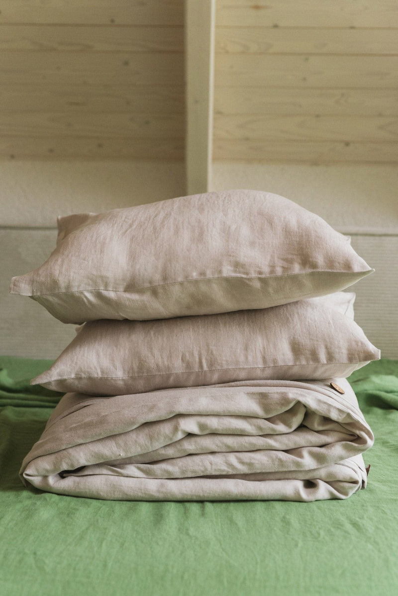 AmourLinen Linen Bedding Set | Cream