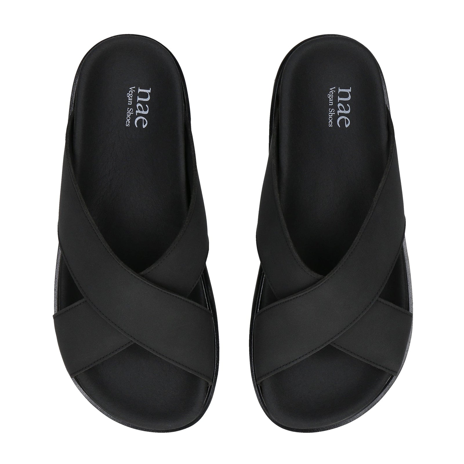 Davu Unisex Vegan Microfibre Cross Platform Sandals | Black