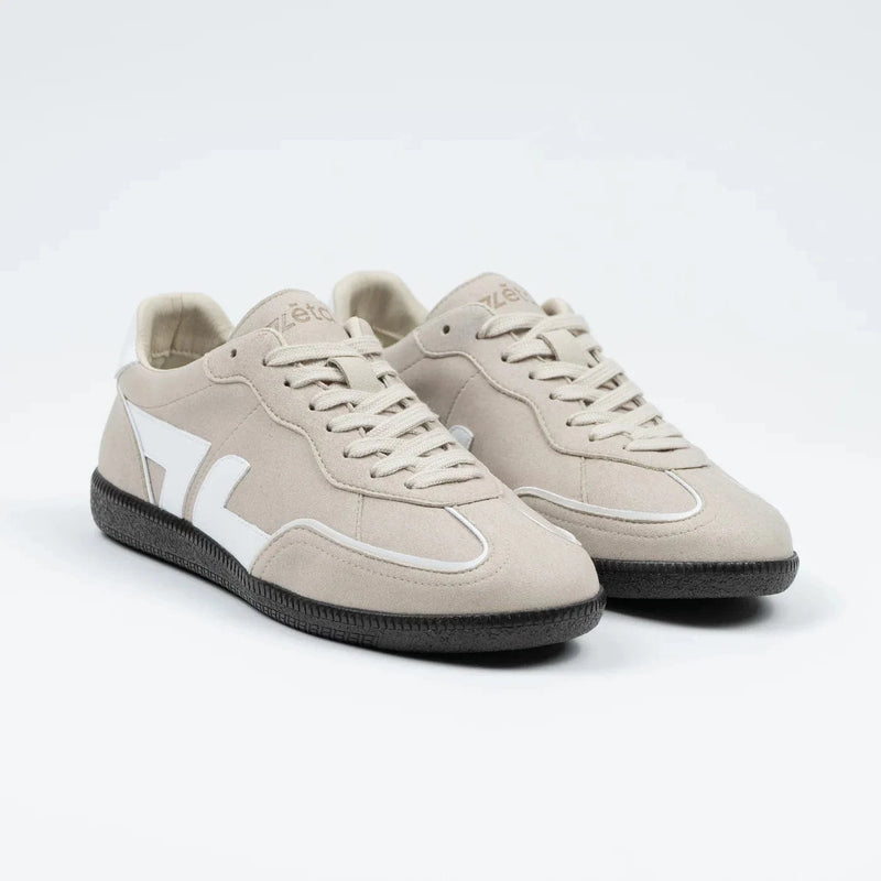 Zeta Shoes Delta Unisex Recycled Vegan Suede Sneakers | Beige