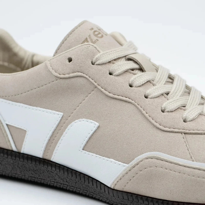 Zeta Shoes Delta Unisex Recycled Vegan Suede Sneakers | Beige