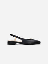 Immaculate Vegan - NAE Vegan Shoes Diana Vegan Apple Leather Slingback Pumps | Black & Beige UK3 / EU36 / US5