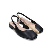 Immaculate Vegan - NAE Vegan Shoes Diana Vegan Apple Leather Slingback Pumps | Black & Beige