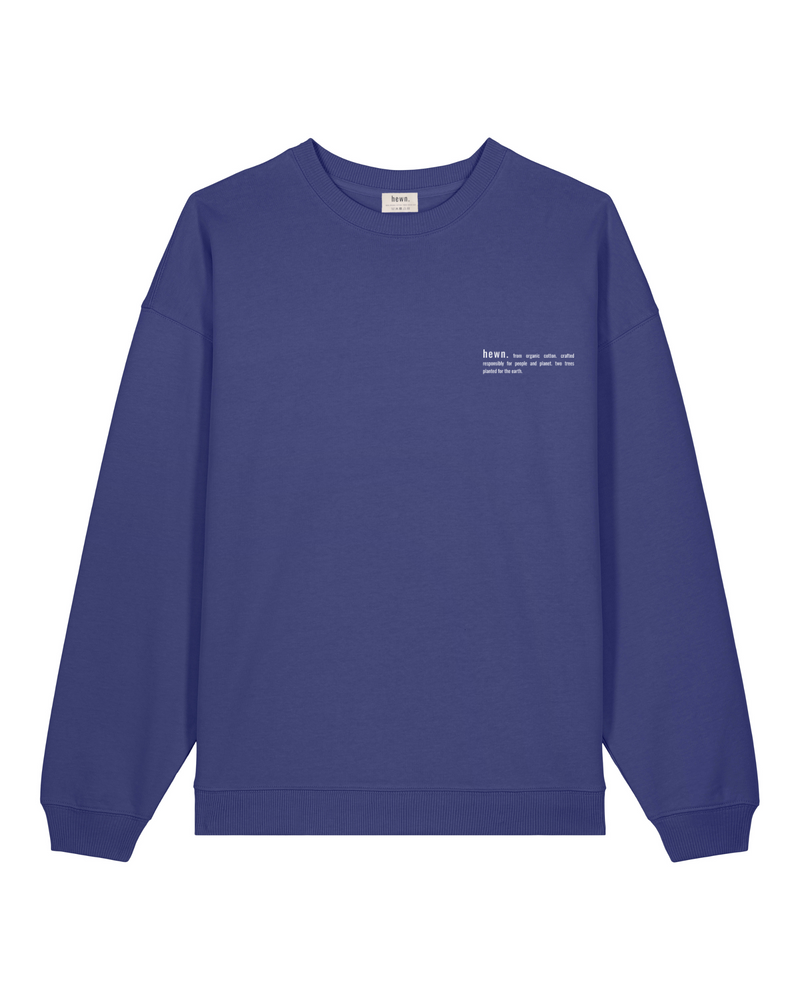Women's Organic Cotton Signature Oversized Sweatshirt | Dusk Purple