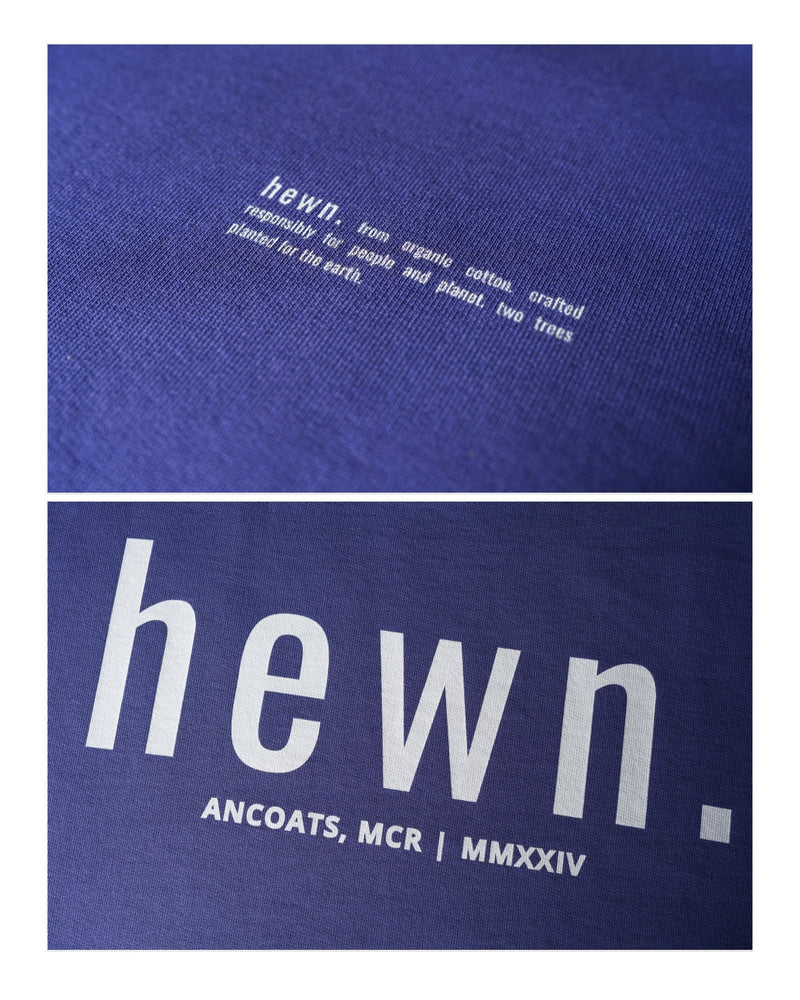 hewn. Mens Organic Cotton Signature Oversized T-shirt in Dusk Purple
