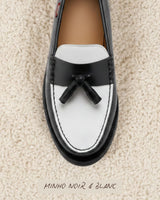 Immaculate Vegan - Zeta Shoes Minho Olive Leather Vegan Moccasins | Black & White