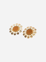 Immaculate Vegan - Rive Claire Margaret 24ct Gold Plated Stud Earrings | Camel & Gold