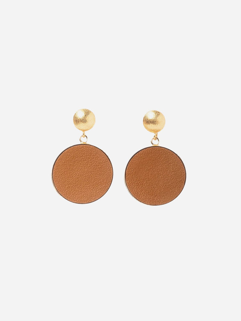 Rive Claire Charlotte 24ct Gold Plated Stud Earrings | Camel & Gold