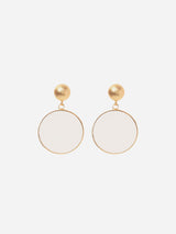 Immaculate Vegan - Rive Claire Charlotte 24ct Gold Plated Stud Earrings | White & Gold