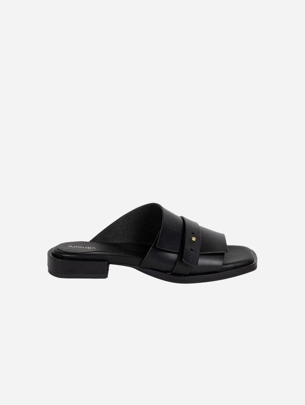 ə'serdiv The Asymmetric Vegan Apple Leather Slide | Multiple Colours Black / UK3 / EU36 / US6 / AU5.5