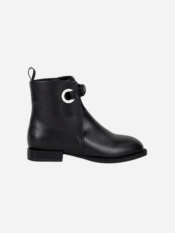 ə'serdiv The Vegan Apple Leather Combat Boot | Black Black / UK3 / EU36 / US6 / AU5.5