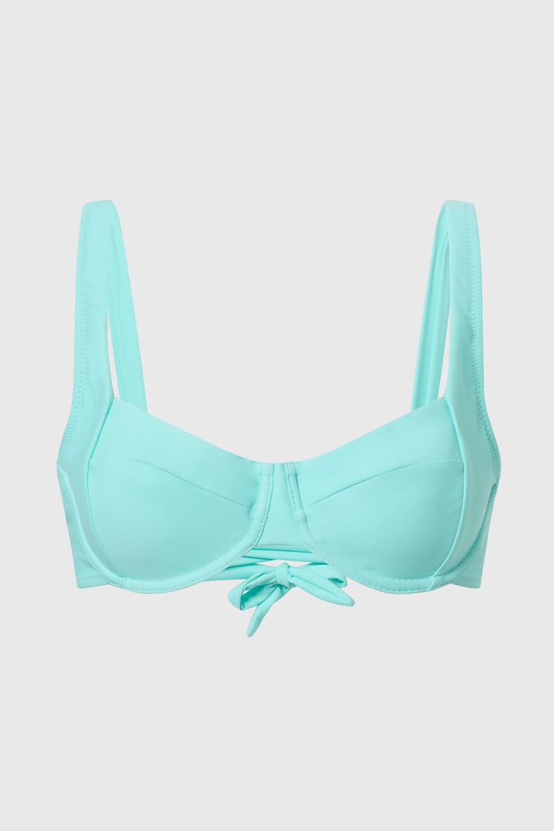 Turqueta Recycled Polyamide Bikini Top | AQVA Blue