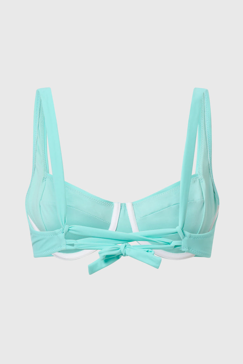 Turqueta Recycled Polyamide Bikini Top | AQVA Blue