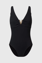 Immaculate Vegan - Aiguablava Recycled Polyamide One-piece Swimsuit | Black