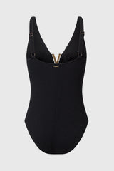 Immaculate Vegan - Aiguablava Recycled Polyamide One-piece Swimsuit | Black